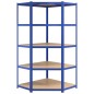 vidaXL Estantería 5 niveles 4 uds acero y madera contrachapada azul vidaXL Estantería 5 niveles 4 uds acero y madera contrachapada azul