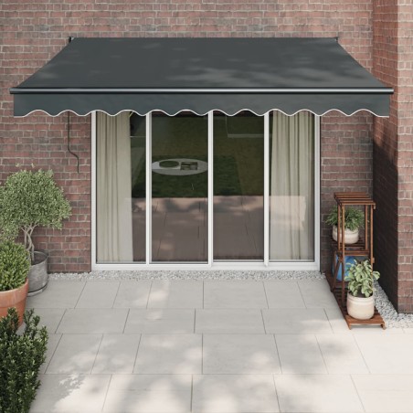 vidaXL Toldo retráctil automático gris antracita 3x2,5 m