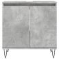 vidaXL Set muebles de baño 2 piezas madera contrachapada gris hormigón