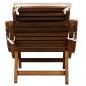 vidaXL Tumbonas con cojines 2 uds madera maciza acacia blanco crema