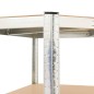 vidaXL Estantería 5 niveles 2 uds acero madera contrachapada plateado vidaXL Estantería 5 niveles 2 uds acero madera contrachapada plateado