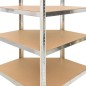 vidaXL Estantería 5 niveles 2 uds acero madera contrachapada plateado vidaXL Estantería 5 niveles 2 uds acero madera contrachapada plateado