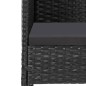 vidaXL Set de muebles jardín 5 pzas con cojines ratán sintético negro vidaXL Set de muebles jardín 5 pzas con cojines ratán sintético negro