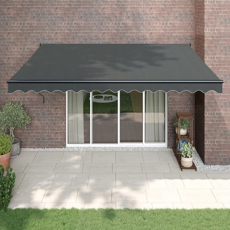 vidaXL Toldo retráctil automático gris antracita 4x3 m