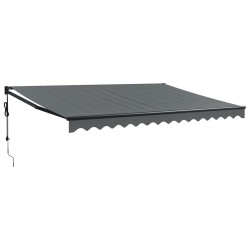vidaXL Toldo retráctil automático gris antracita 4x3 m