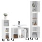 vidaXL Set muebles de baño 3 piezas madera contrachapada blanco brillo vidaXL Set muebles de baño 3 piezas madera contrachapada blanco brillo