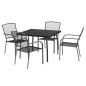 vidaXL Juego de comedor de jardín 5 piezas acero gris antracita vidaXL Juego de comedor de jardín 5 piezas acero gris antracita