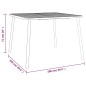 vidaXL Juego de comedor de jardín 5 piezas acero gris antracita