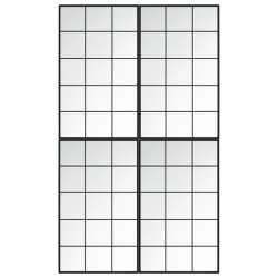 vidaXL Espejos de pared 4 uds metal negro 100x60 cm