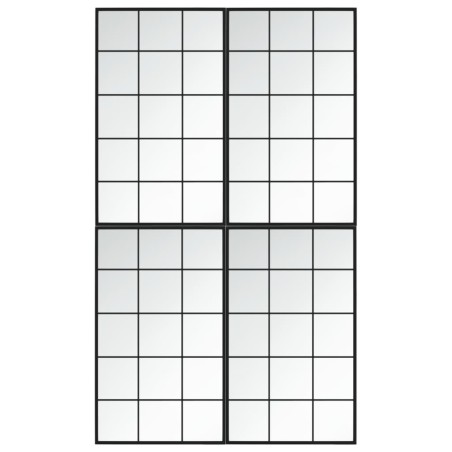 vidaXL Espejos de pared 4 uds metal negro 100x60 cm