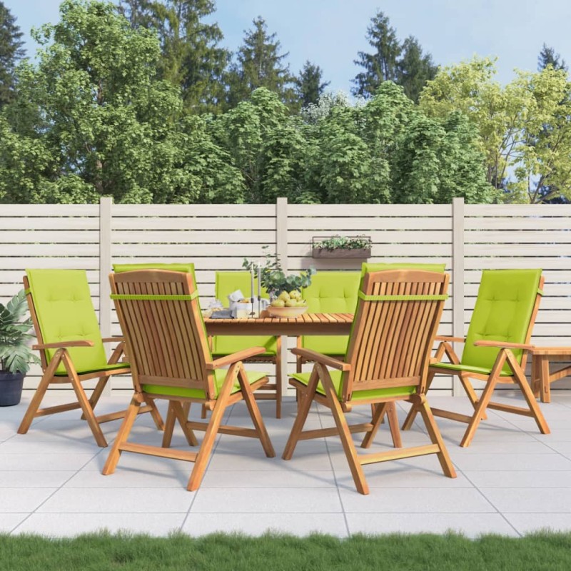 vidaXL Sillas de jardín reclinables y cojines 6 uds madera maciza teca vidaXL Sillas de jardín reclinables y cojines 6 uds madera maciza teca