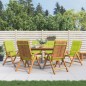 vidaXL Sillas de jardín reclinables y cojines 6 uds madera maciza teca vidaXL Sillas de jardín reclinables y cojines 6 uds madera maciza teca