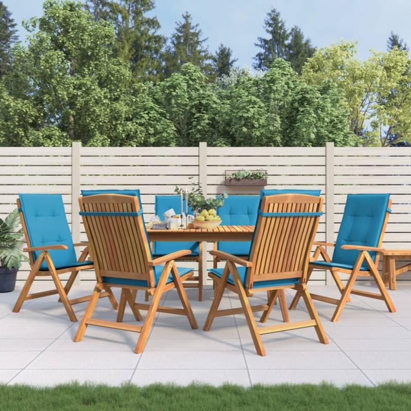 vidaXL Sillas de jardín reclinables y cojines 6 uds madera maciza teca vidaXL Sillas de jardín reclinables y cojines 6 uds madera maciza teca