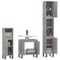 vidaXL Set muebles de baño 2 piezas madera contrachapada gris hormigón vidaXL Set muebles de baño 2 piezas madera contrachapada gris hormigón