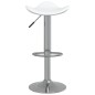 vidaXL Taburete de cocina 2 uds acero cromado cuero artificial blanco vidaXL Taburete de cocina 2 uds acero cromado cuero artificial blanco