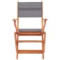 vidaXL Set de comedor de jardín 7 pzas madera eucalipto textilene gris 