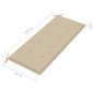vidaXL Banco de jardín 2 plazas madera eucalipto gris y cojín 120 cm