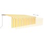 vidaXL Toldo retráctil manual con persiana amarillo y blanco 5x3 m vidaXL Toldo retráctil manual con persiana amarillo y blanco 5x3 m
