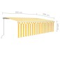 vidaXL Toldo retráctil manual con persiana amarillo y blanco 5x3 m vidaXL Toldo retráctil manual con persiana amarillo y blanco 5x3 m