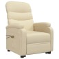 vidaXL Sillón de masaje elevable tela color crema vidaXL Sillón de masaje elevable tela color crema