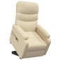 vidaXL Sillón de masaje elevable tela color crema vidaXL Sillón de masaje elevable tela color crema