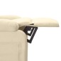 vidaXL Sillón de masaje elevable tela color crema vidaXL Sillón de masaje elevable tela color crema