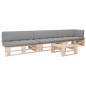 vidaXL Muebles de palets 4 pzas y cojines madera pino impregnada vidaXL Muebles de palets 4 pzas y cojines madera pino impregnada