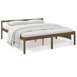 vidaXL Cama personas mayores madera maciza pino marrón miel 180x200 cm