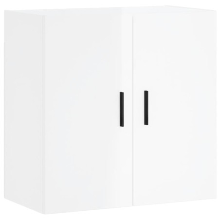 vidaXL Armario de pared madera de ingeniería blanco brillo 60x31x60 cm