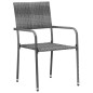 vidaXL Juego de comedor de jardín 5 piezas ratán sintético gris vidaXL Juego de comedor de jardín 5 piezas ratán sintético gris