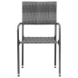 vidaXL Juego de comedor de jardín 5 piezas ratán sintético gris vidaXL Juego de comedor de jardín 5 piezas ratán sintético gris