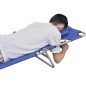 vidaXL Tumbona plegable de acero con cojín de cabeza acero azul vidaXL Tumbona plegable de acero con cojín de cabeza acero azul