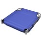 vidaXL Tumbona plegable de acero con cojín de cabeza acero azul vidaXL Tumbona plegable de acero con cojín de cabeza acero azul