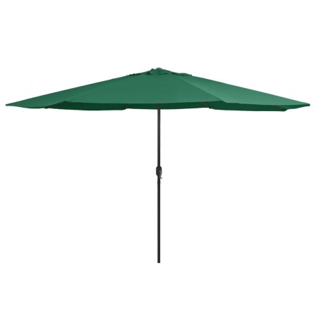 vidaXL Sombrilla de jardín con palo de metal verde 400 cm