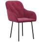 vidaXL Sillas de comedor 2 unidades terciopelo rojo tinto vidaXL Sillas de comedor 2 unidades terciopelo rojo tinto