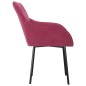 vidaXL Sillas de comedor 2 unidades terciopelo rojo tinto vidaXL Sillas de comedor 2 unidades terciopelo rojo tinto