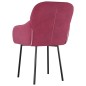 vidaXL Sillas de comedor 2 unidades terciopelo rojo tinto vidaXL Sillas de comedor 2 unidades terciopelo rojo tinto