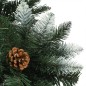 vidaXL Árbol de Navidad artificial iluminado con luces y piñas 210 cm vidaXL Árbol de Navidad artificial iluminado con luces y piñas 210 cm