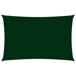 vidaXL Toldo de vela rectangular tela Oxford verde oscuro 4x7 m
