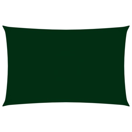 vidaXL Toldo de vela rectangular tela Oxford verde oscuro 4x7 m