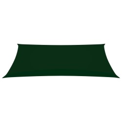 vidaXL Toldo de vela rectangular tela Oxford verde oscuro 4x7 m