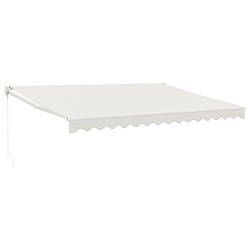 vidaXL Toldo retráctil aluminio y tela color crema 4x3 m