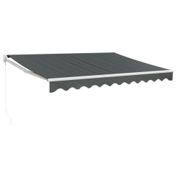 vidaXL Toldo retráctil aluminio y tela gris antracita 3,5x2,5 m