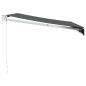 vidaXL Toldo retráctil aluminio y tela gris antracita 3,5x2,5 m vidaXL Toldo retráctil aluminio y tela gris antracita 3,5x2,5 m