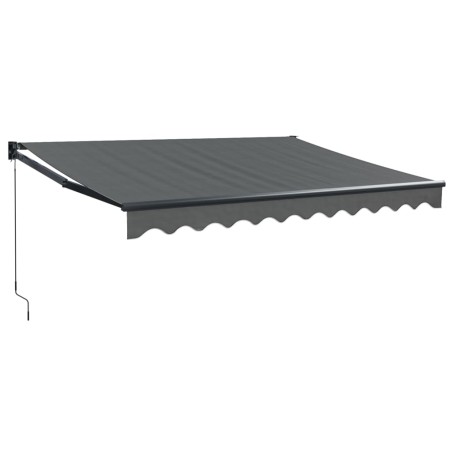 vidaXL Toldo retráctil aluminio y tela gris antracita 3x2,5 m