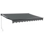 vidaXL Toldo retráctil aluminio y tela gris antracita 3x2,5 m