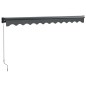 vidaXL Toldo retráctil aluminio y tela gris antracita 3x2,5 m