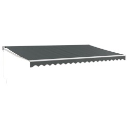 vidaXL Toldo retráctil aluminio y tela gris antracita 5x3 m