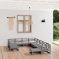 vidaXL Juego de muebles de jardín 11 piezas madera maciza de pino vidaXL Juego de muebles de jardín 11 piezas madera maciza de pino