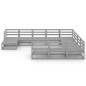 vidaXL Juego de muebles de jardín 11 piezas madera maciza de pino vidaXL Juego de muebles de jardín 11 piezas madera maciza de pino